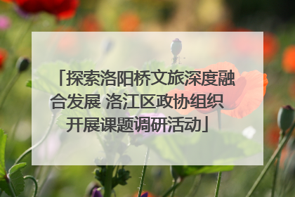 探索洛阳桥文旅深度融合发展 洛江区政协组织开展课题调研活动
