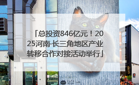 总投资846亿元！2025河南·长三角地区产业转移合作对接活动举行