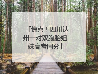 惊喜！四川达州一对双胞胎姐妹高考同分