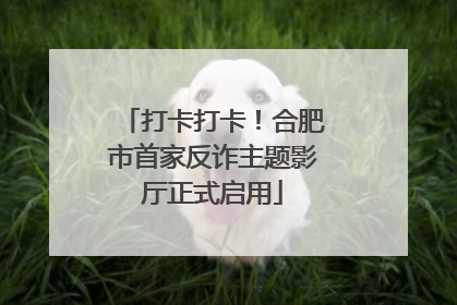 打卡打卡！合肥市首家反诈主题影厅正式启用