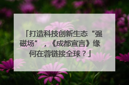 打造科技创新生态“强磁场”，《成都宣言》缘何在蓉链接全球？