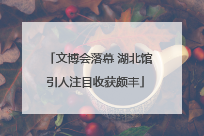 文博会落幕 湖北馆引人注目收获颇丰
