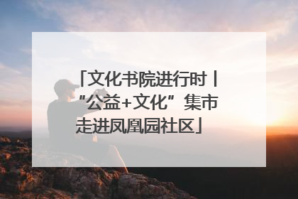 文化书院进行时丨“公益+文化”集市走进凤凰园社区