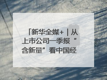 新华全媒+｜从上市公司一季报“含新量”看中国经济发展向“新”