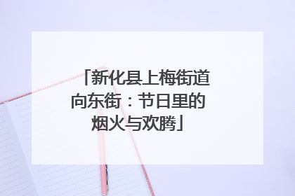 新化县上梅街道向东街：节日里的烟火与欢腾