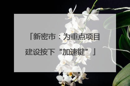 新密市：为重点项目建设按下“加速键”