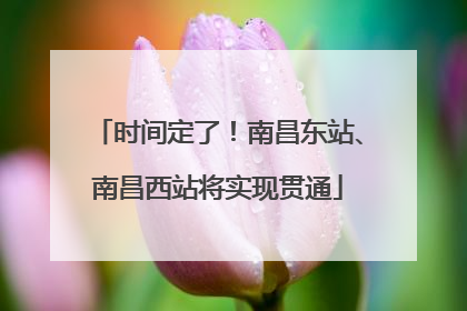 时间定了！南昌东站、南昌西站将实现贯通