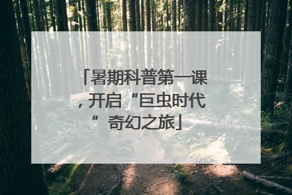 暑期科普第一课，开启“巨虫时代”奇幻之旅