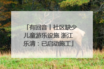 有回音丨社区缺少儿童游乐设施 浙江乐清：已启动施工