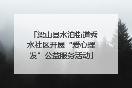 梁山县水泊街道秀水社区开展“爱心理发”公益服务活动