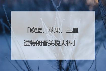 欧盟、苹果、三星遭特朗普关税大棒