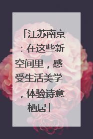 江苏南京：在这些新空间里，感受生活美学，体验诗意栖居
