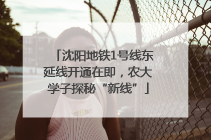 沈阳地铁1号线东延线开通在即，农大学子探秘“新线”