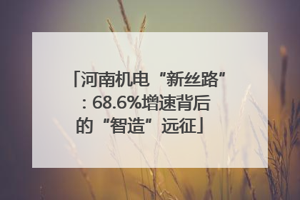 河南机电“新丝路”：68.6%增速背后的“智造”远征