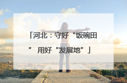 河北：守好“饭碗田” 用好“发展地”