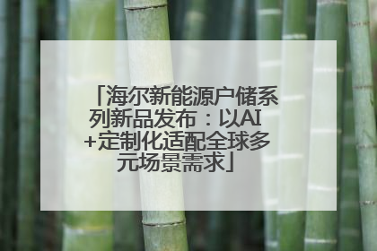海尔新能源户储系列新品发布：以AI+定制化适配全球多元场景需求