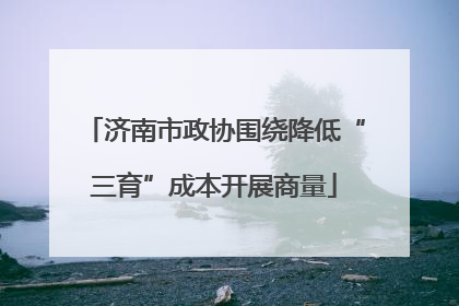 济南市政协围绕降低“三育”成本开展商量