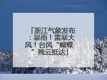 浙江气象发布：暴雨！雷暴大风！台风“蝴蝶”残云抵达