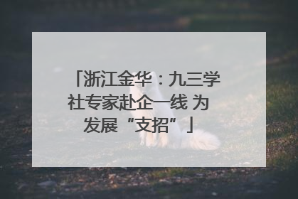 浙江金华：九三学社专家赴企一线 为发展“支招”