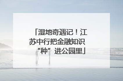 湿地奇遇记！江苏中行把金融知识“种”进公园里