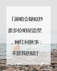 演唱会疑似抄袭多位明星造型，网红何秋亊：不是我的错