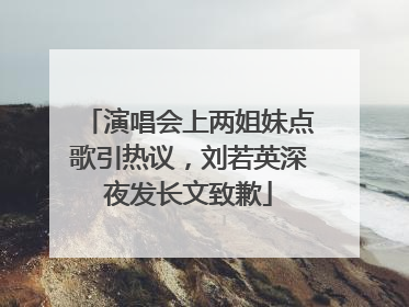 演唱会上两姐妹点歌引热议，刘若英深夜发长文致歉