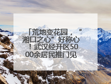 荒地变花园，“湘口之心”好称心！武汉经开区5000余居民推门见绿满眼风景