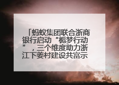 蚂蚁集团联合浙商银行启动“栀梦行动”，三个维度助力浙江下姜村建设共富示范区示范点