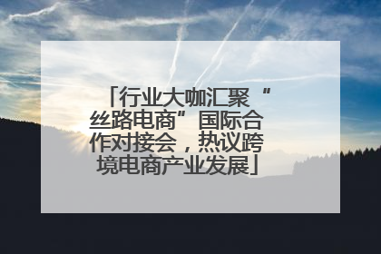 行业大咖汇聚“丝路电商”国际合作对接会，热议跨境电商产业发展