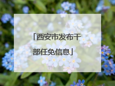 西安市发布干部任免信息