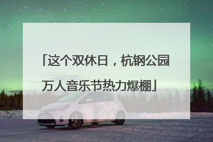 这个双休日，杭钢公园万人音乐节热力爆棚