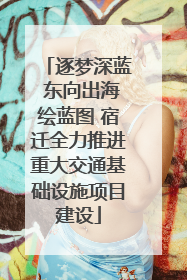 逐梦深蓝 东向出海绘蓝图 宿迁全力推进重大交通基础设施项目建设