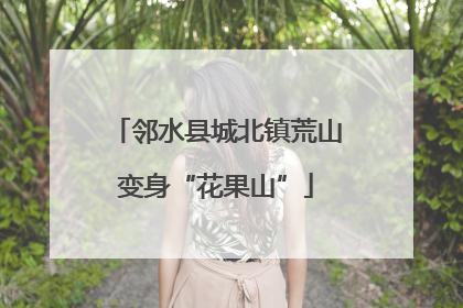 邻水县城北镇荒山变身“花果山”