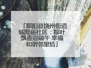 鄱阳县饶州街道城隍庙社区：粽叶飘香迎端午 幸福和谐邻里情