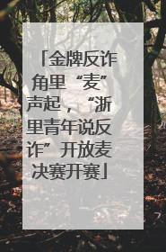 金牌反诈角里“麦”声起，“浙里青年说反诈”开放麦决赛开赛