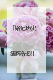 铭记历史 缅怀先烈