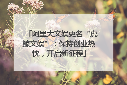 阿里大文娱更名“虎鲸文娱”：保持创业热忱，开启新征程