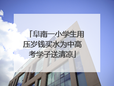 阜南一小学生用压岁钱买水为中高考学子送清凉