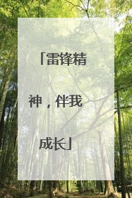 雷锋精神，伴我成长