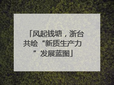 风起钱塘，浙台共绘“新质生产力”发展蓝图