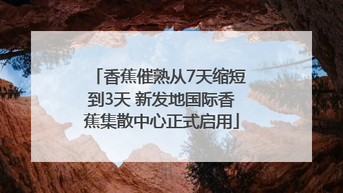 香蕉催熟从7天缩短到3天 新发地国际香蕉集散中心正式启用