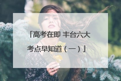 高考在即 丰台六大考点早知道(一)