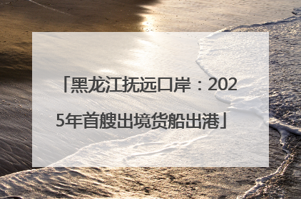 黑龙江抚远口岸：2025年首艘出境货船出港