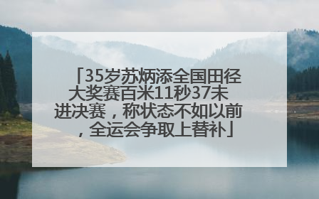 35岁苏炳添全国田径大奖赛百米11秒37未进决赛，称状态不如以前，全运会争取上替补