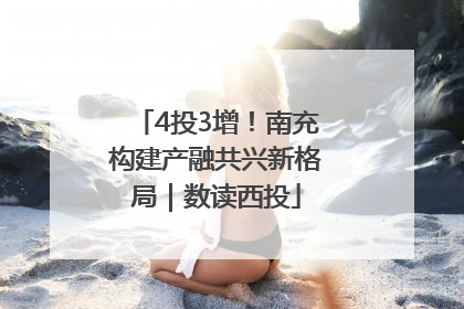 4投3增！南充构建产融共兴新格局｜数读西投