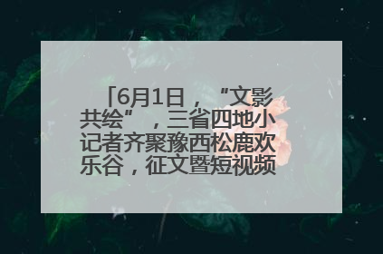 6月1日，“文影共绘”，三省四地小记者齐聚豫西松鹿欢乐谷，征文暨短视频大赛精彩启幕！