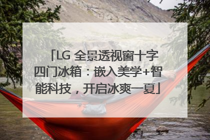LG 全景透视窗十字四门冰箱：嵌入美学+智能科技，开启冰爽一夏